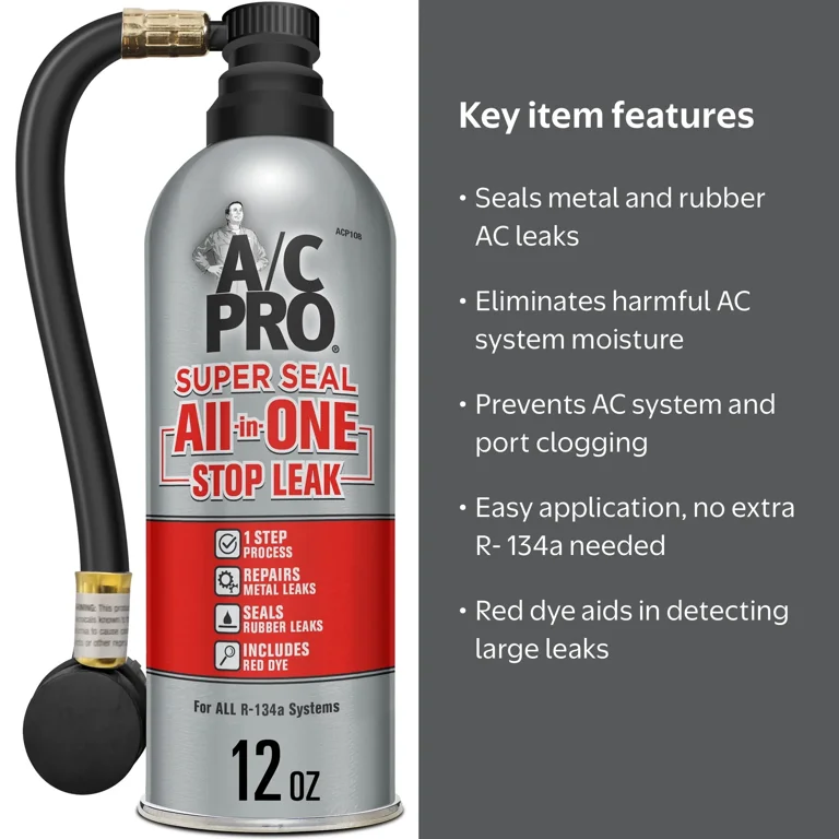 A/C Pro Super Seal All-In-One Stop Leak Charging Kit - Walmart.com