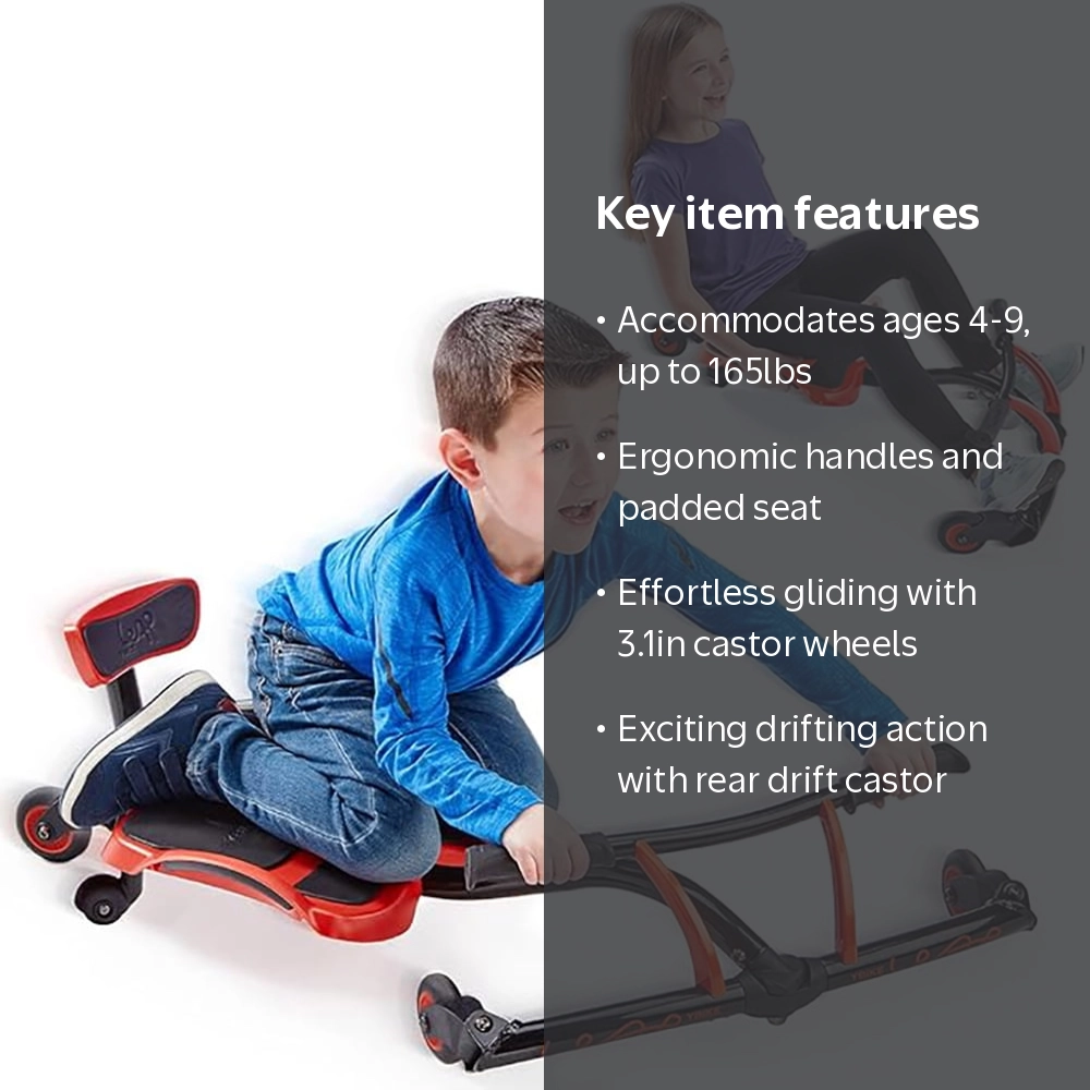 YBIKE, Self Propelled Ride On Drifting Racer, 165 lbs, Ages 4‚Äì9
