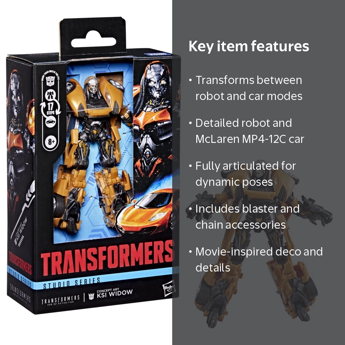 Transformers: Age of Extinction KSI Widow Action Figure, 8+