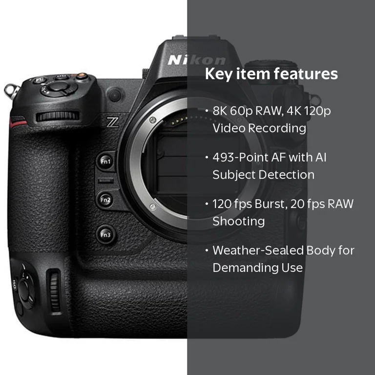Nikon Z9 Mirrorless Camera (Body Only) with 2 Pack 128GB Memory
