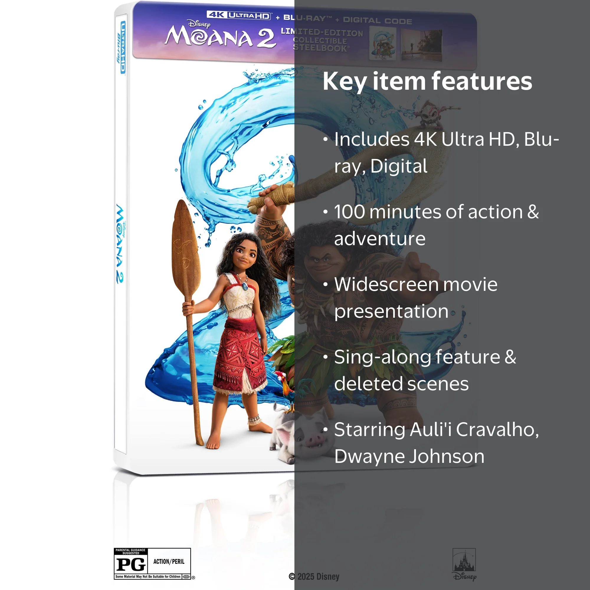 Walt Disney Pictures - Moana 2 (Steelbook) [ULTRA HD] - Walmart.com