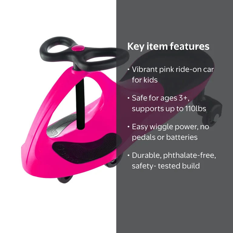 Lil' Rider Wiggle Car for Ages 3 and Up - Twist, Wiggle, and Go