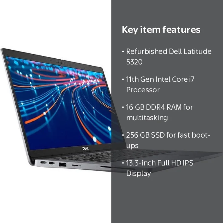 Dell, Latitude 5320, Intel Core i7-1185G7 3.00GHz, 16GB RAM 256GB