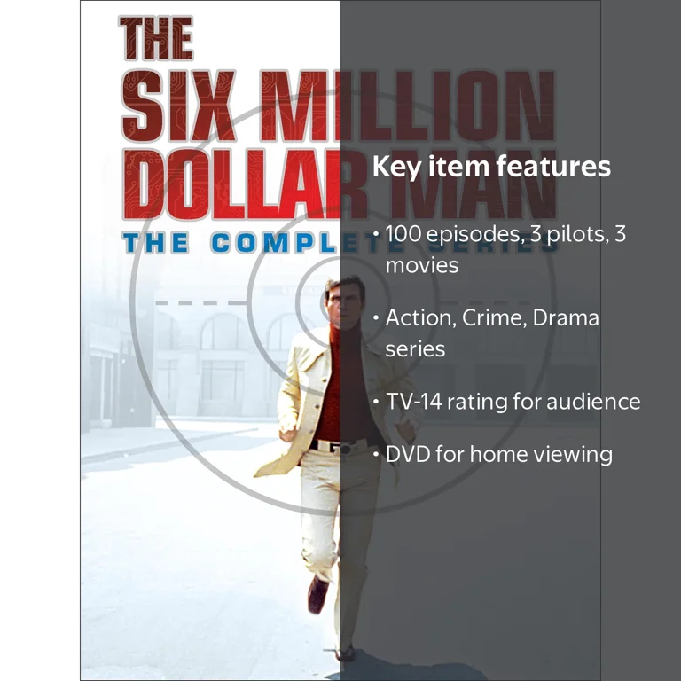 The Six Million Dollar Man: The Complete Series, 100 episodes, DVD
