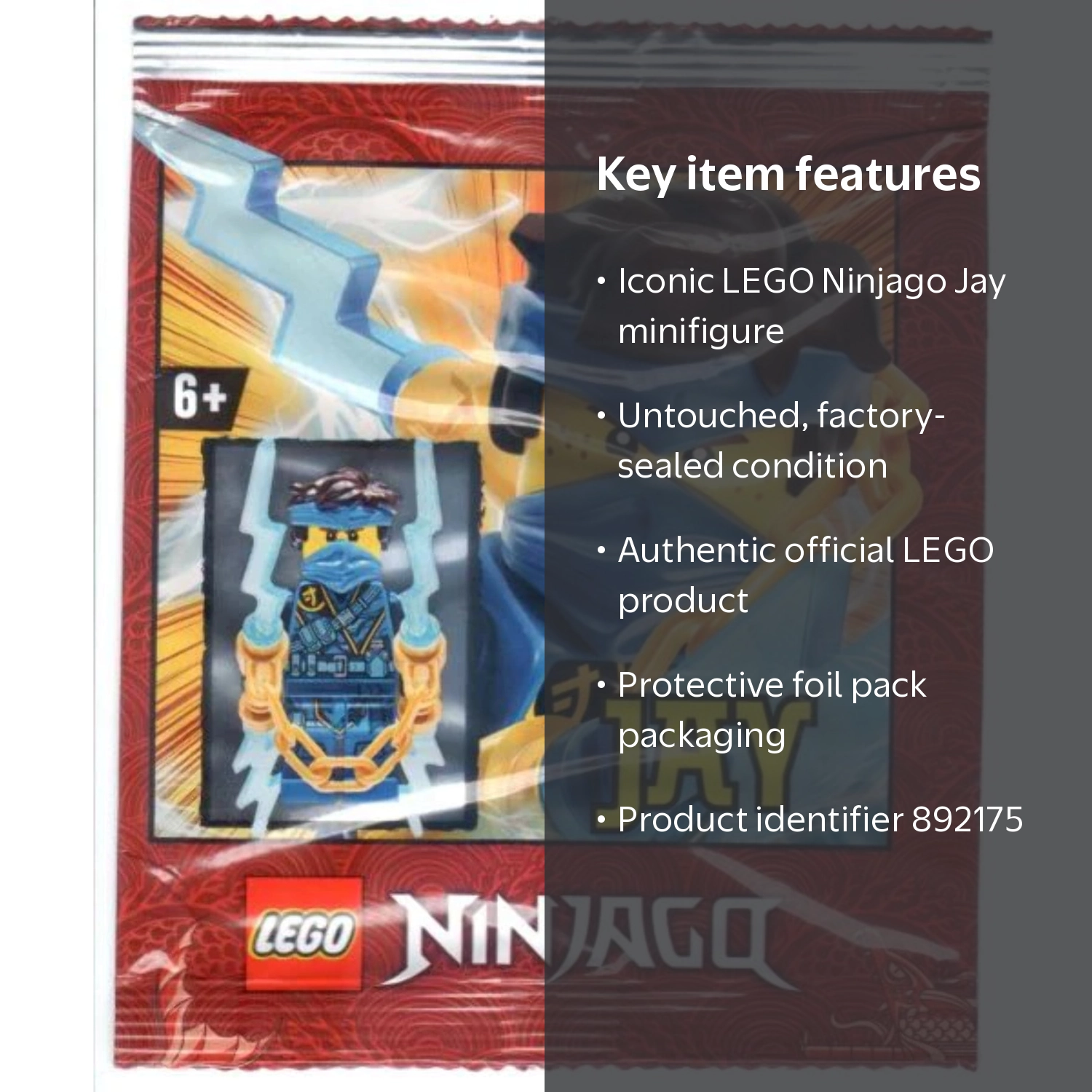 LEGO Ninjago Jay (The Island, Mask + Bandana) Minifigure Foil Pack