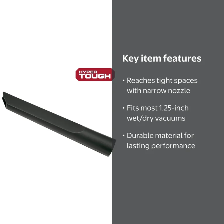 【thuuu】 Hyper Tough Universal Crevice Nozzle for Wet/Dry Vacuums with 1.25