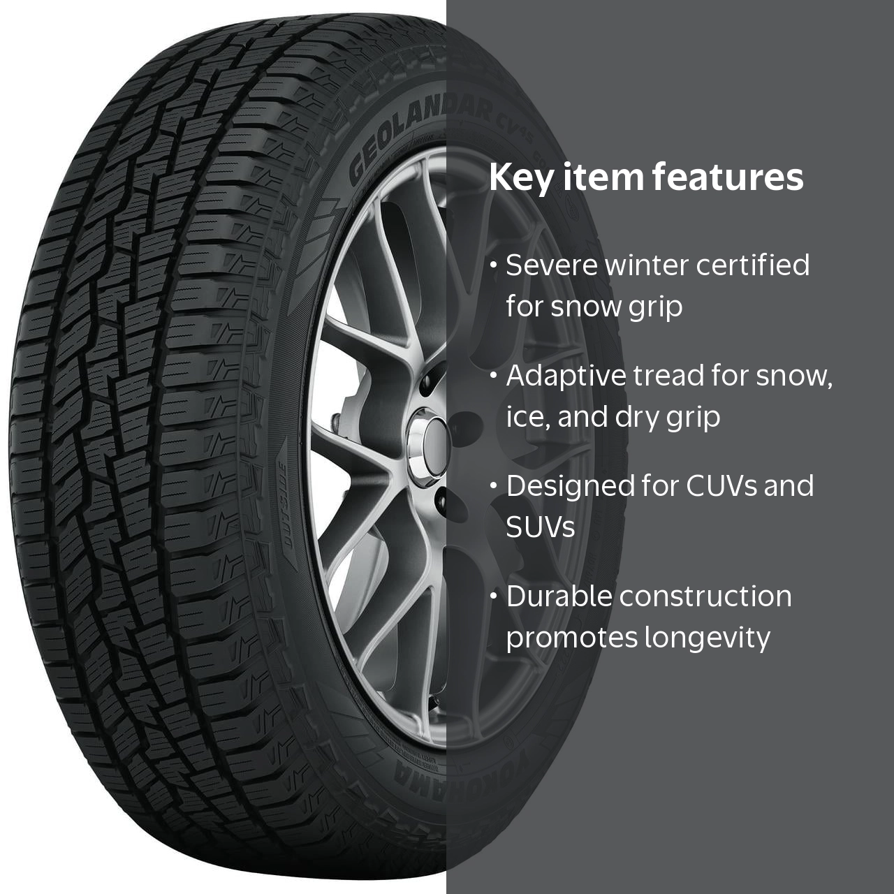 Yokohama Geolandar CV 4S 225/65R17 102H BW All Weather Tire