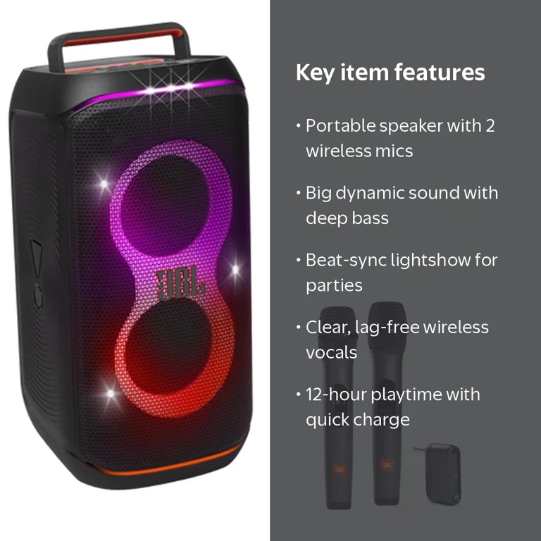 JBL PartyBox Club 120 Portable Party Speaker with Wireless Two