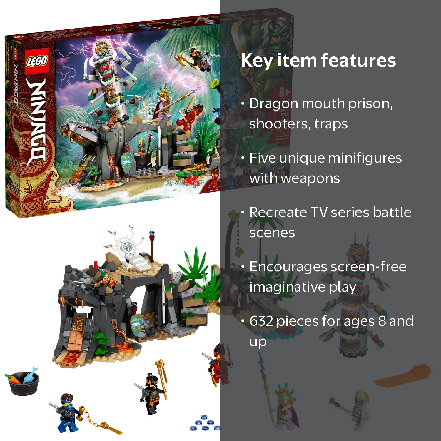 LEGO, NINJAGO The Keepers' Village, 71747, 632 Pieces - Walmart.com