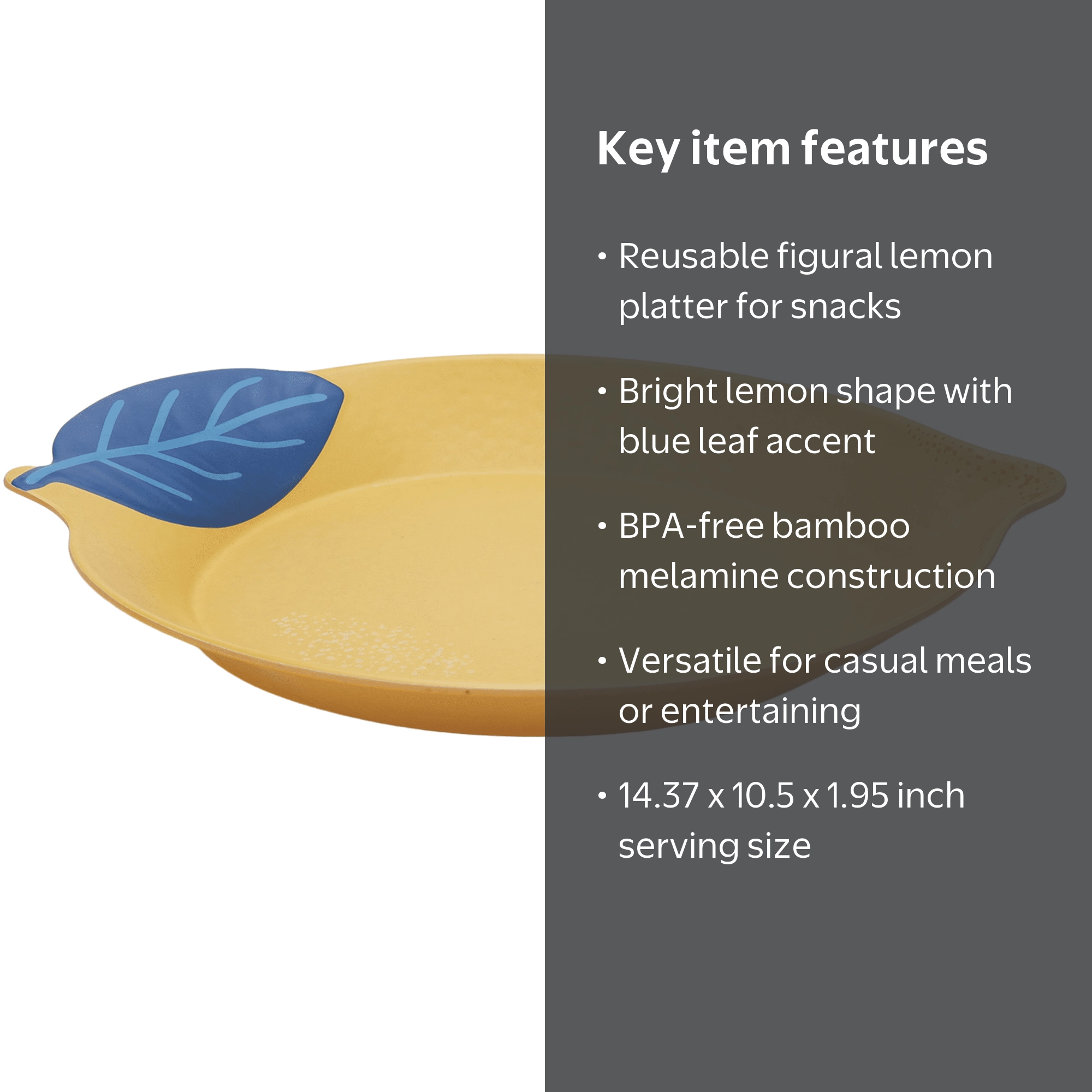 Mainstays by Becky G. & Alejandra Bamboo Melamine Figural Lemon