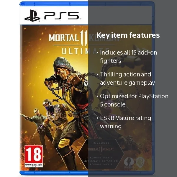 Warner Bros, Mortal Kombat 11 Ultimate, PS5, Includes 13 Fighters