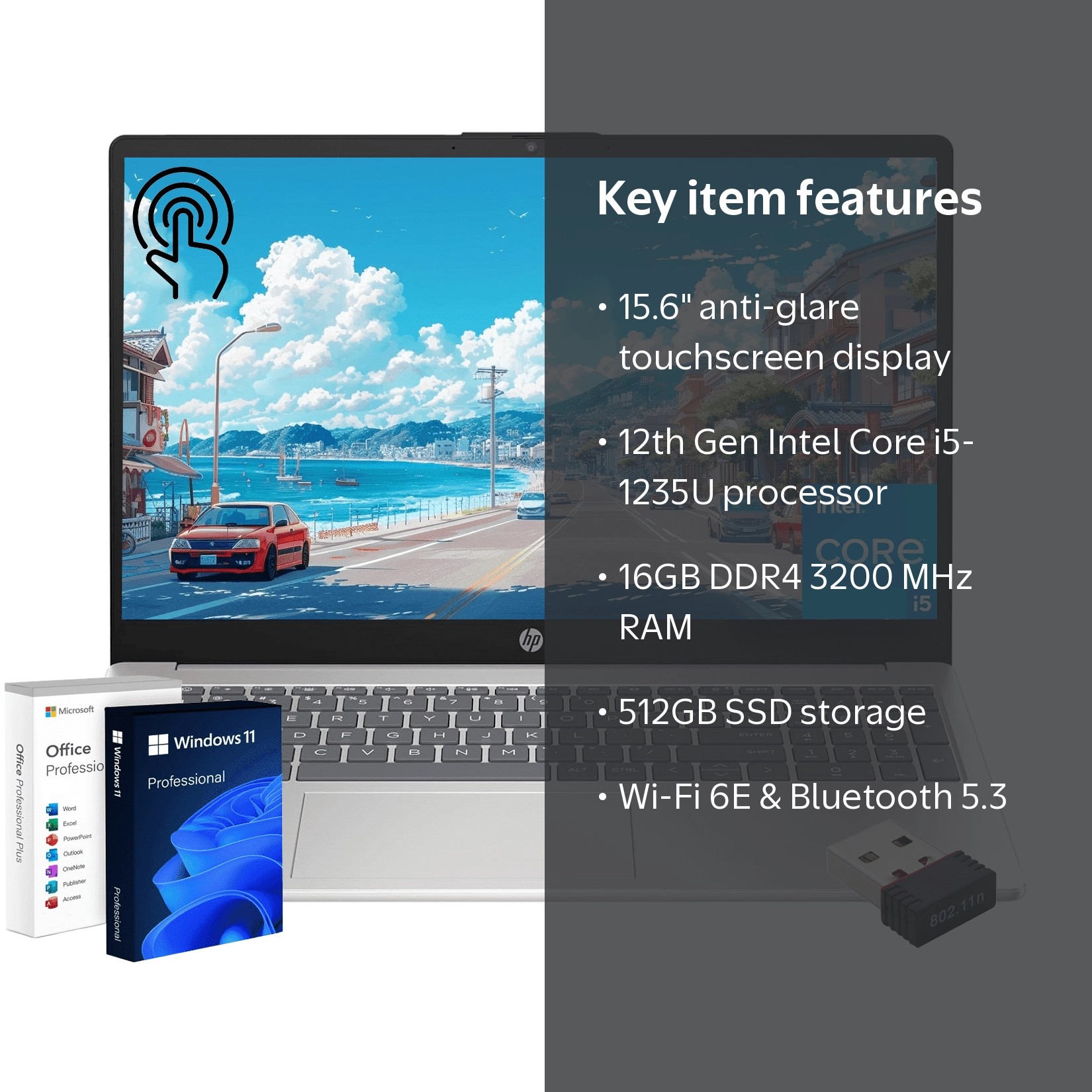 HP, Touchscreen Laptop, 15.6