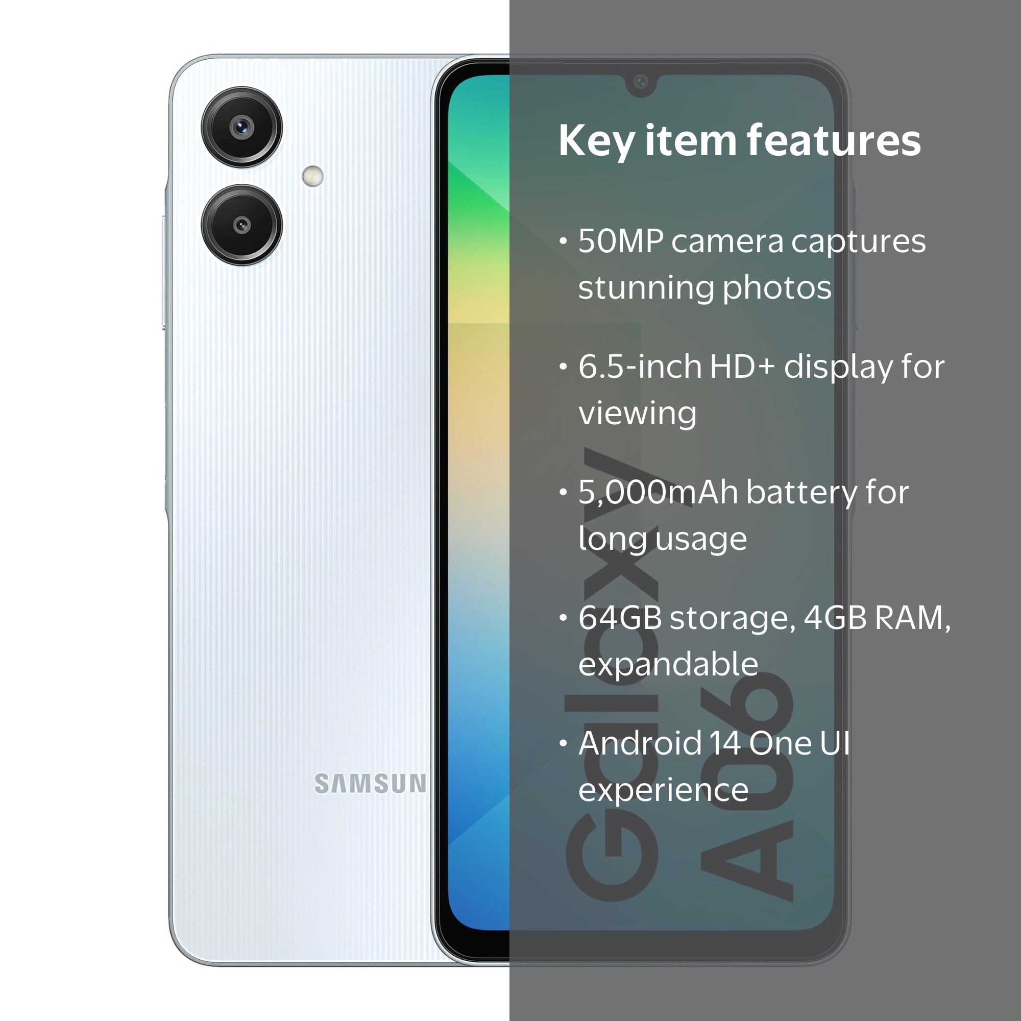 Samsung Galaxy A06 64GB/4GB Dual Sim 4G LTE Unlocked Brand New