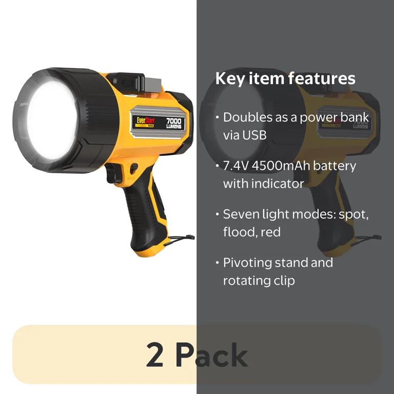 cat 600 lumen led rechargeable spotlight flashlight manual 600-Lumen The CYC600WPMOW Cyclops Spotlight is a rugged (2 pack) Everstart Maxx 7000LM