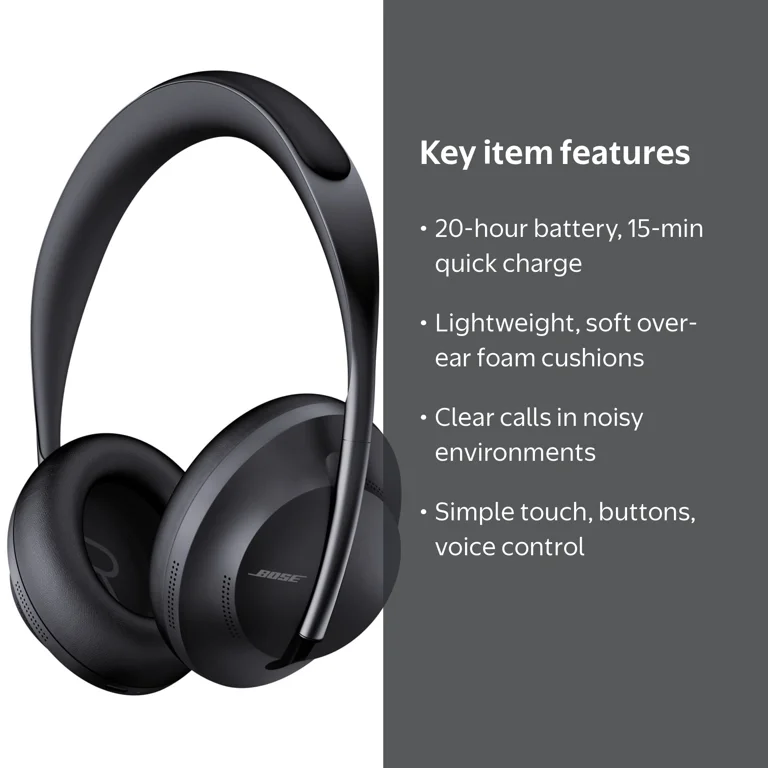 Bose Noise Cancelling Wireless Bluetooth Headphones 700 - Walmart.com