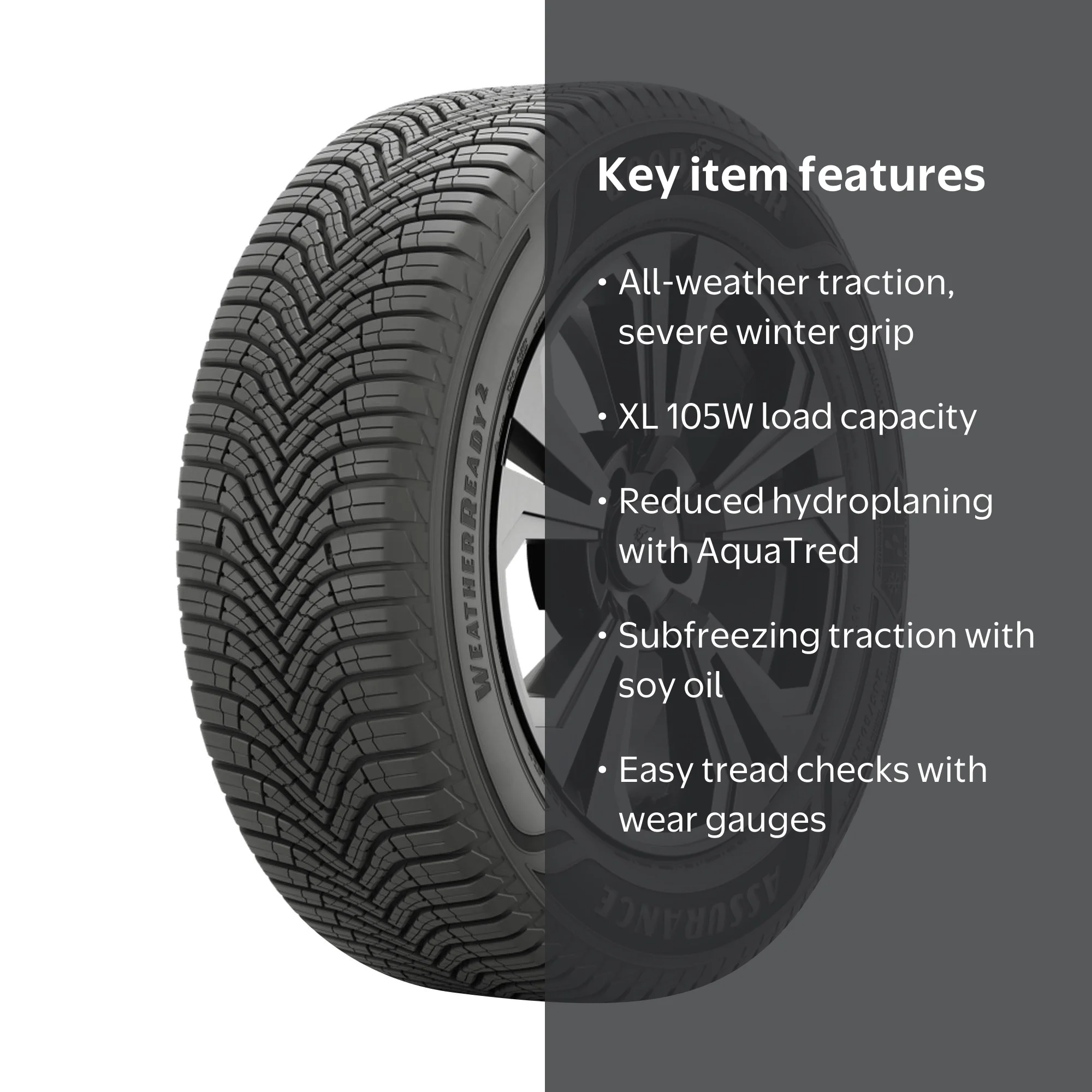 Goodyear Assurance WeatherReady 2 All Weather 255/45R20 105W XL