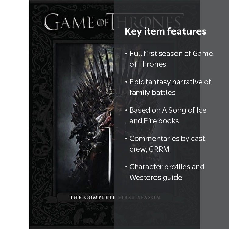 Game of Thrones: Complete First Season Full Series Set (DVD