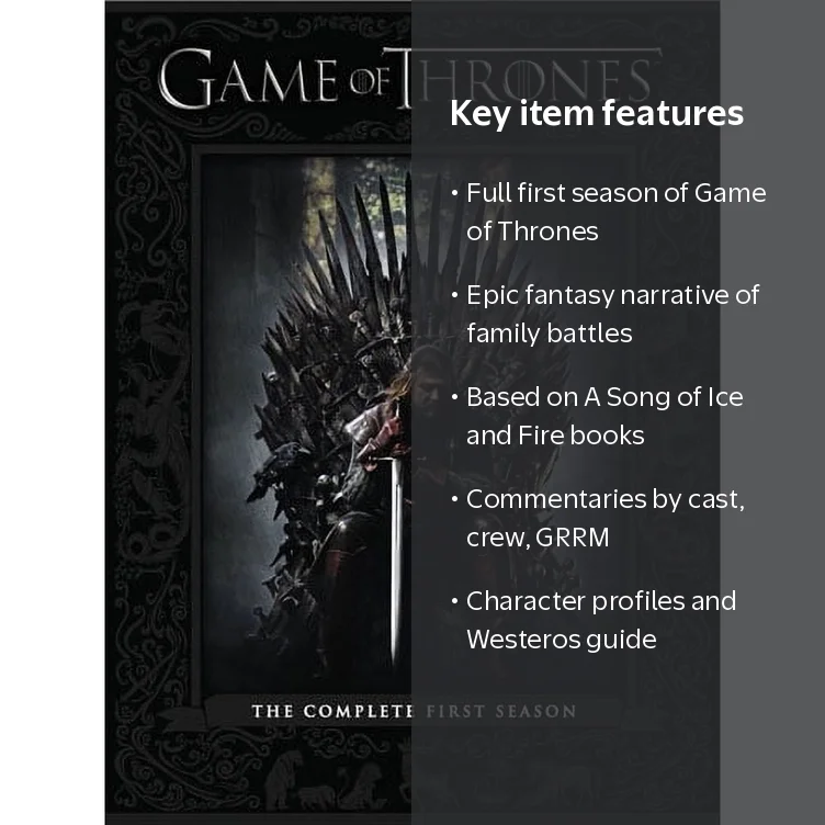 Game of Thrones: Complete First Season Full Series Set (DVD