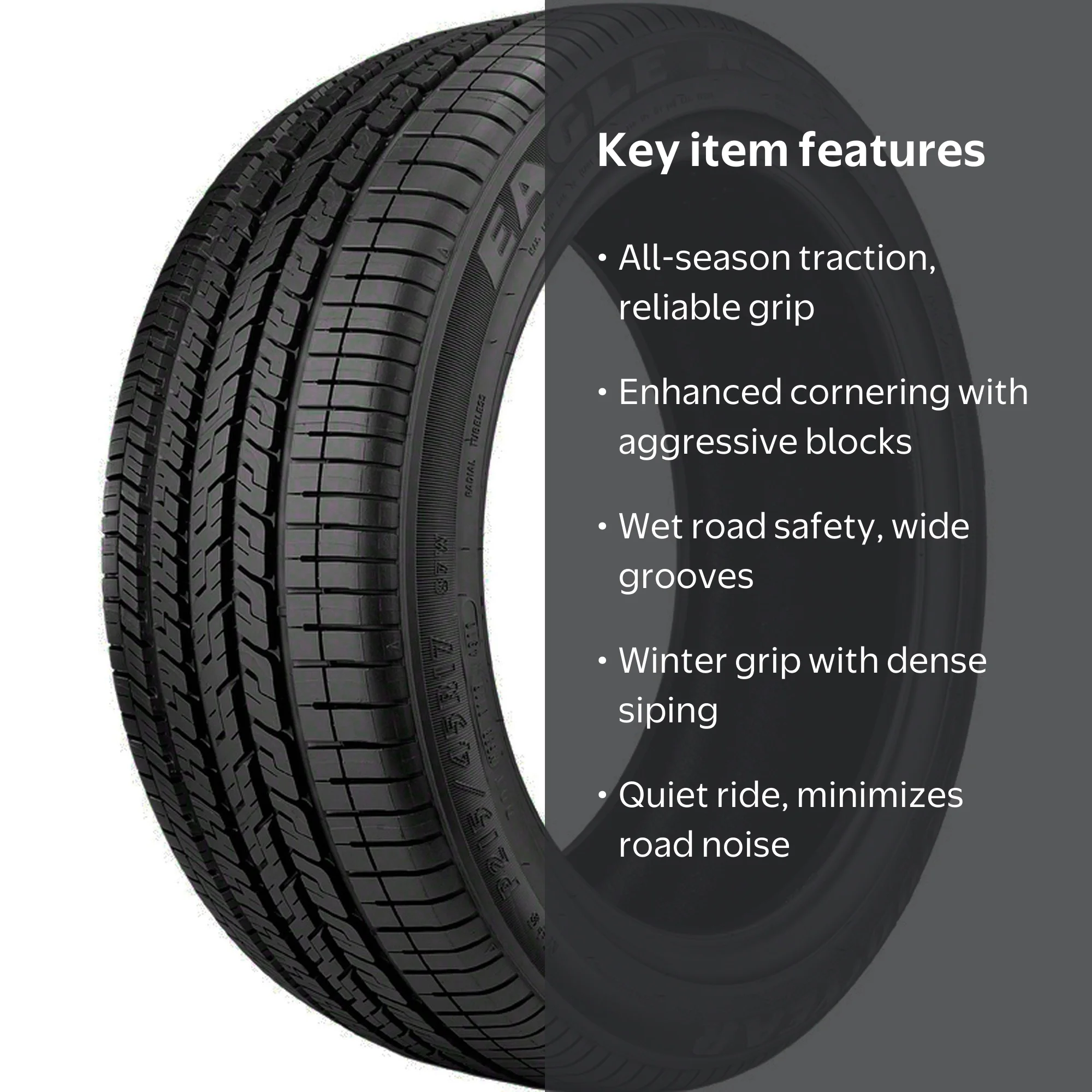 Goodyear, Passenger Tire, 205/55R16 89H, All Season Traction