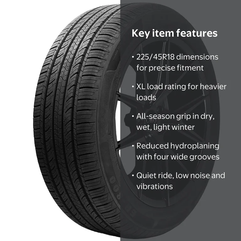 Advanta ER800 All Season 225/45R18 95V XL Passenger Tire, Four