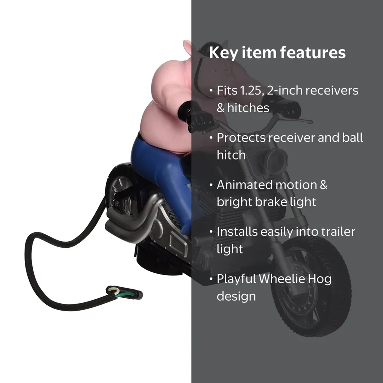 Hitch Critters Animated Ball Hitch Cover and Brake Light - Wheelie