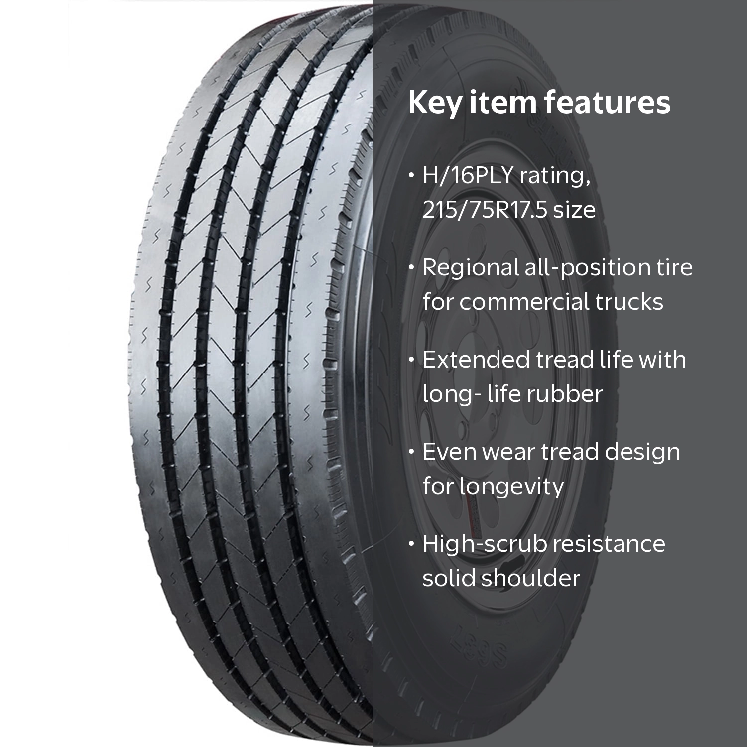 Sailun S637 215/75R17.5 H/16PLY Commercial Tire - Walmart.com