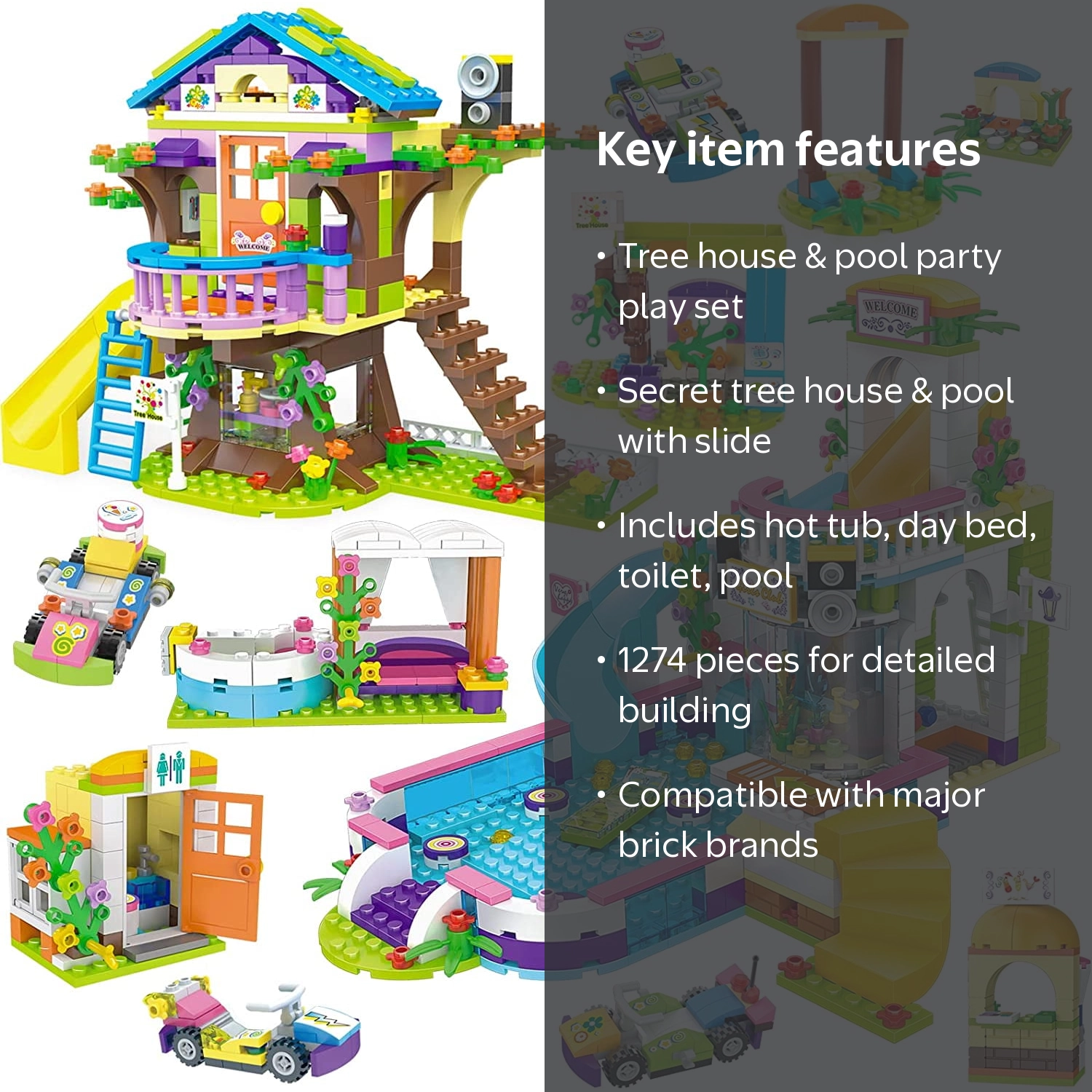 Friends Tree House Building Kit, 1274 Pcs, Multicolor - Walmart.com