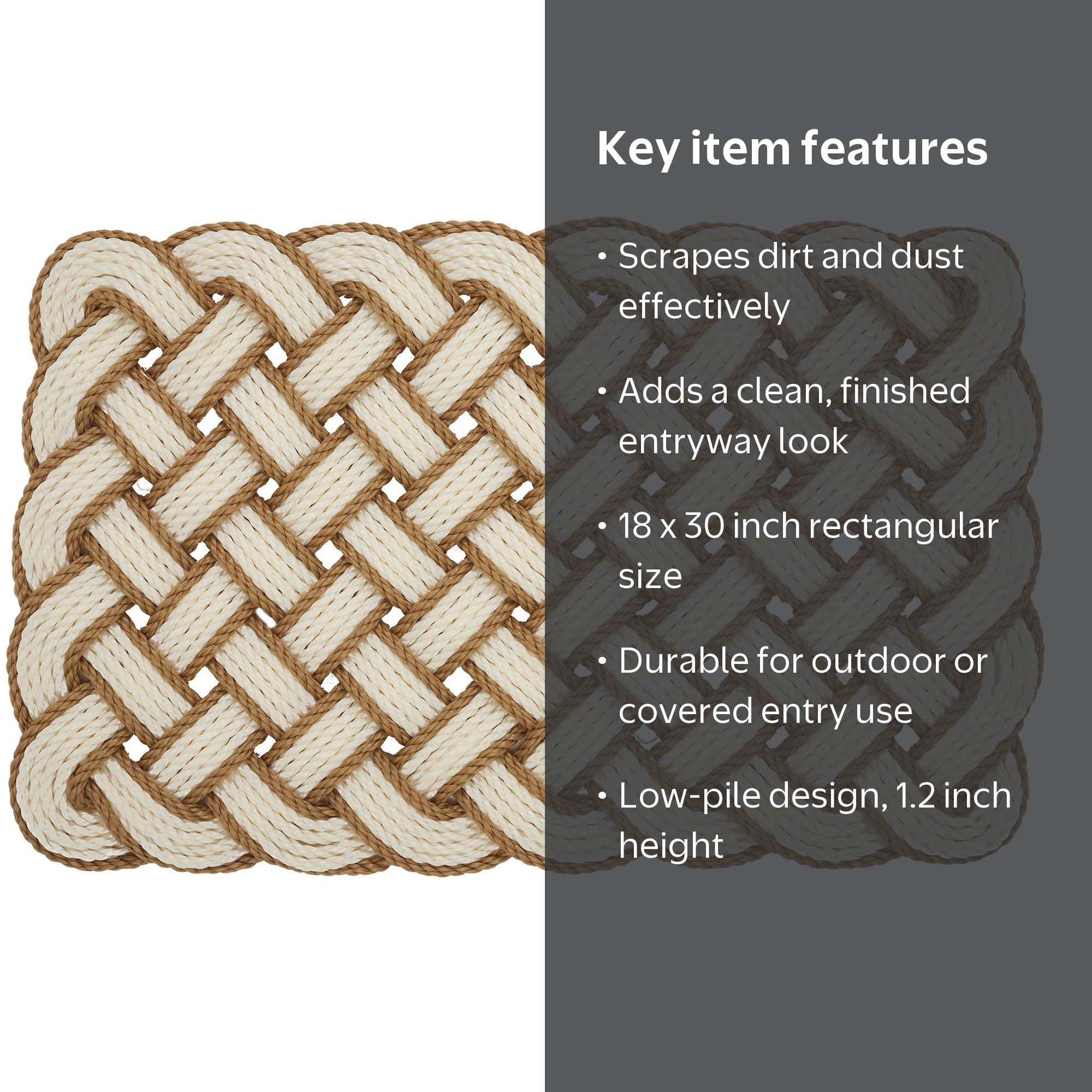 Mainstays Pretzel Knotted Outdoor Doormat, 18 in x 30 in - Walmart.com