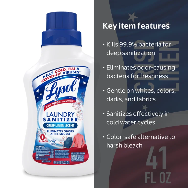 Lysol, Laundry Sanitizer Additive, 41 fl oz, Crisp Linen scent
