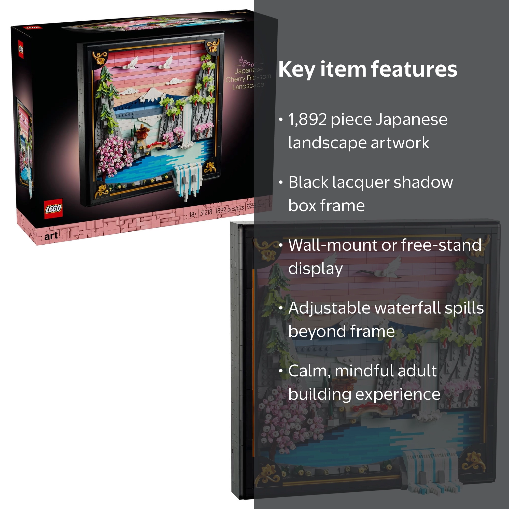 LEGO, Art Japanese Cherry Blossom Landscape Set, 31218, Wall Decor
