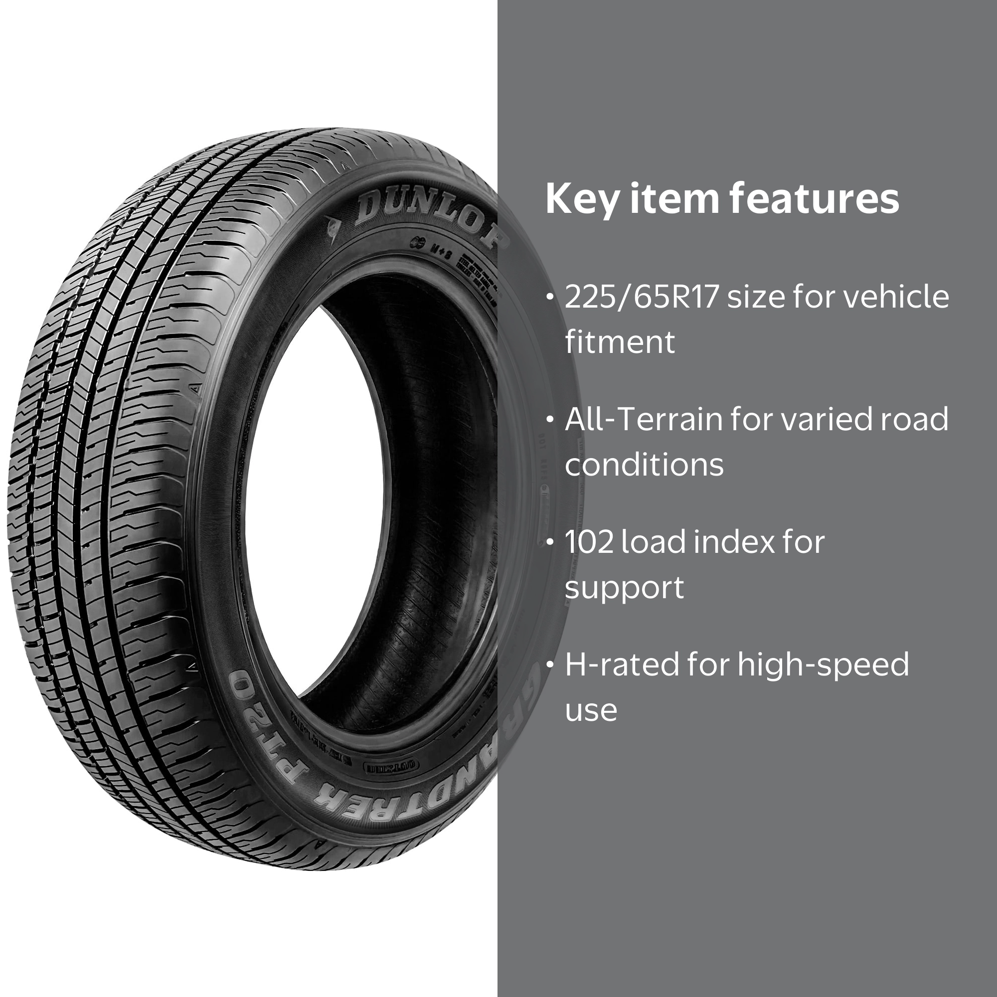 DUNLOP 225/65R17 24年製 夏タイヤ 【南-138 ②】 Dunlop Grandtrek PT20 All-Season 225/65R17 102H All-Terrain Tire