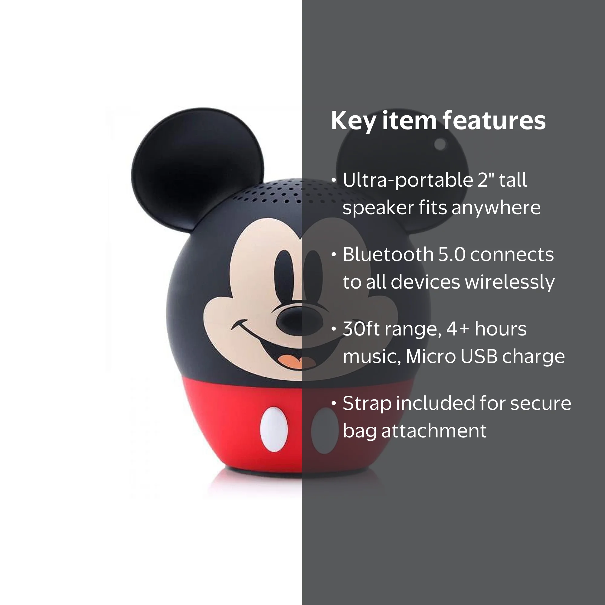 Mickey Mouse 810665 Mickey Mouse Bitty Boomers Bluetooth Speaker