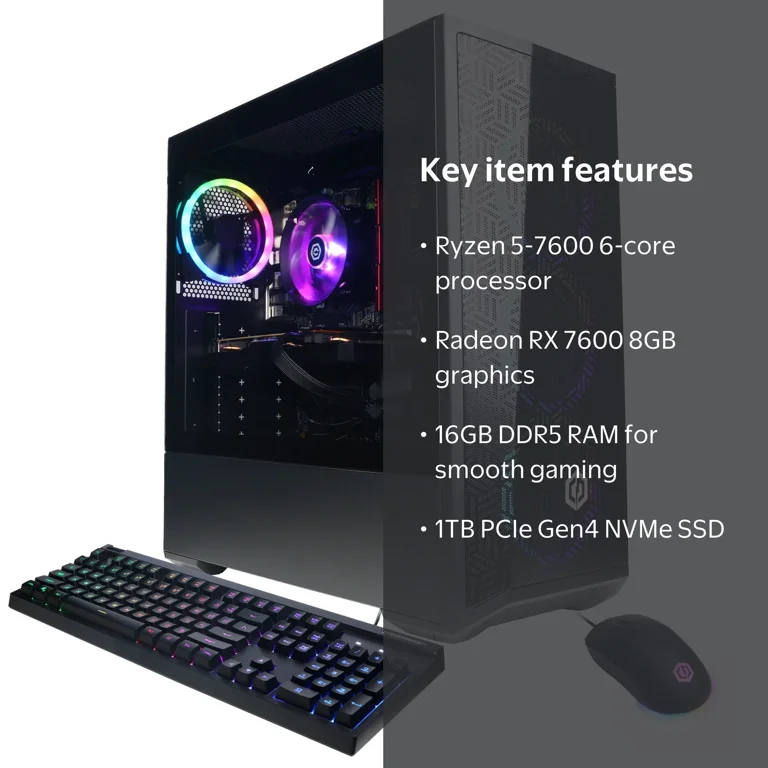 新品ゲーミングPC Ryzen5 Radeon RX7600 SSD Win11 新品ゲーミングPC Ryzen5 Radeon RX7600 SSD Win11 CyberPowerPC Gamer