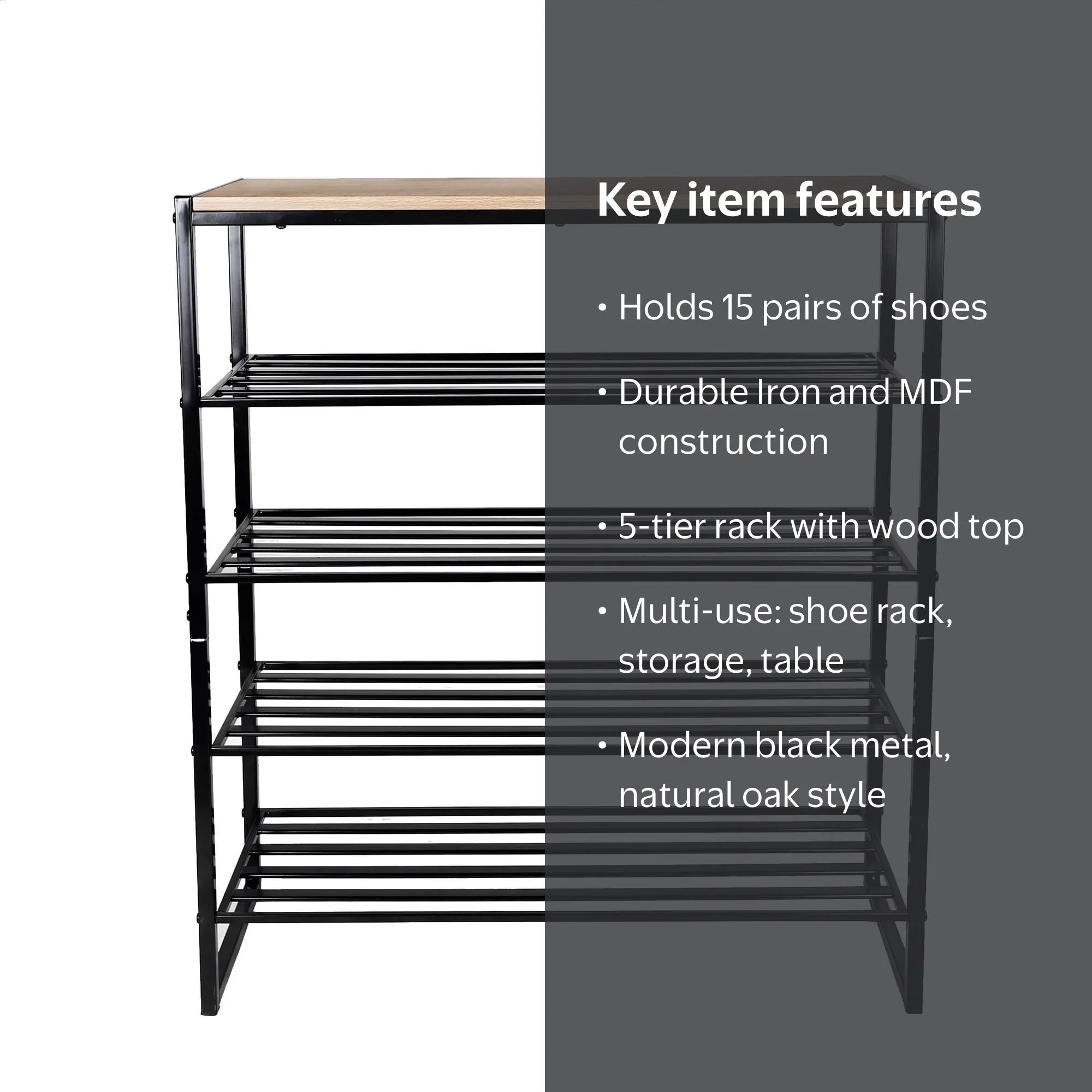 Free Shipping! Better Homes & Gardens Jace 5-Tier Shoe Rack, Metal