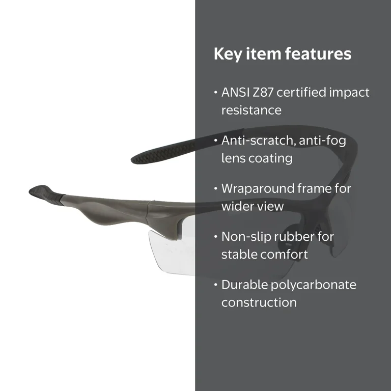 Allen Company Shooting & Safety Glasses, Clear, Wrap Around