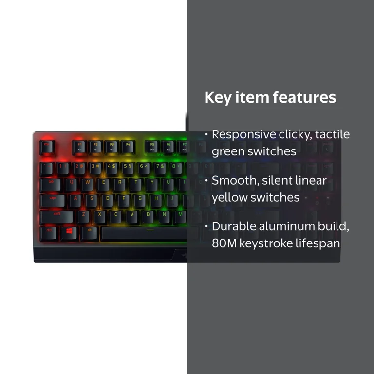 Razer BlackWidow V3 Mechanical Gaming Keyboard, RGB Chroma, Green