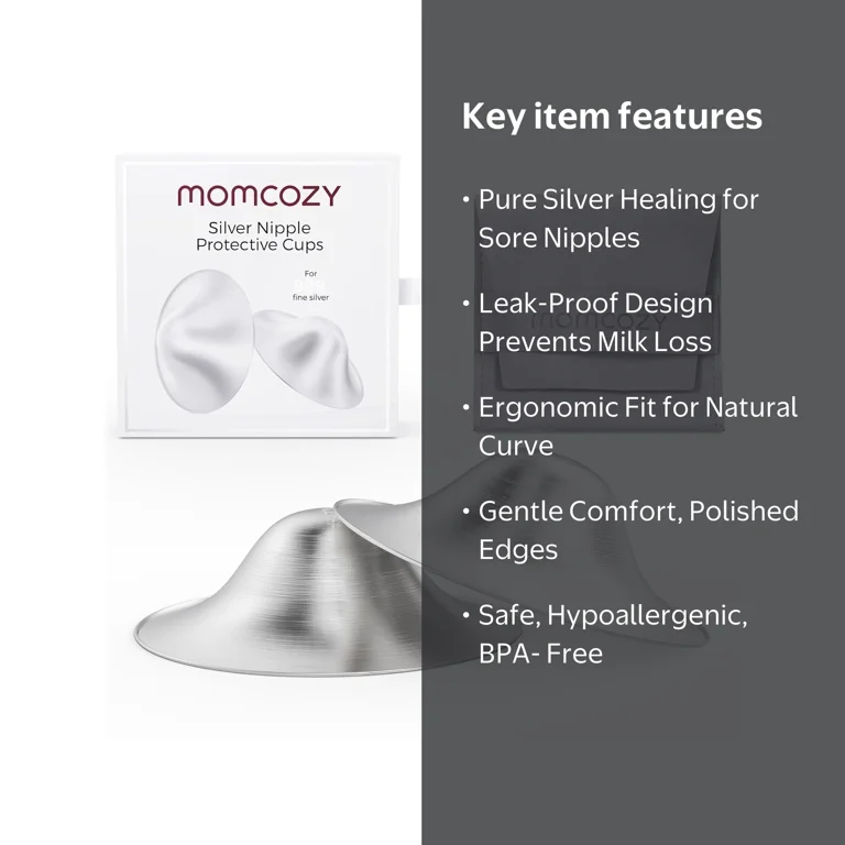 MAMA Momcozy, Nursing Cups, Silver Nipple Shields, Hole-Free - Walmart.com
