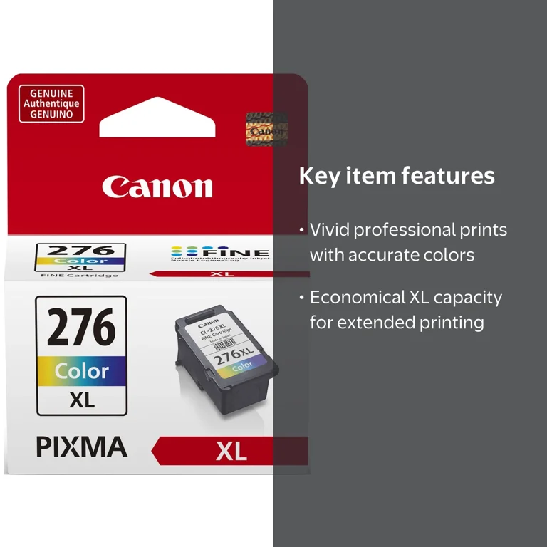 Canon CL-276 XL Genuine Color Ink Cartridge, High-Capacity, 1 Pack