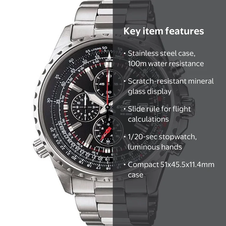 Men's Casio Edifice Chronograph Watch EF-527D-1AV - Stainless