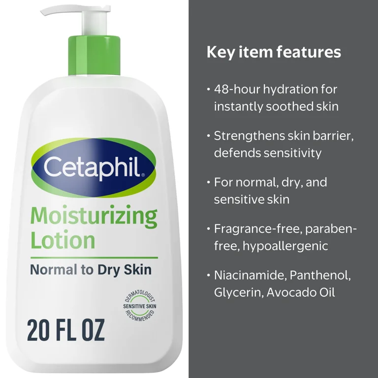 Cetaphil Moisturizing Lotion for Normal to Dry Skin, Hydrating