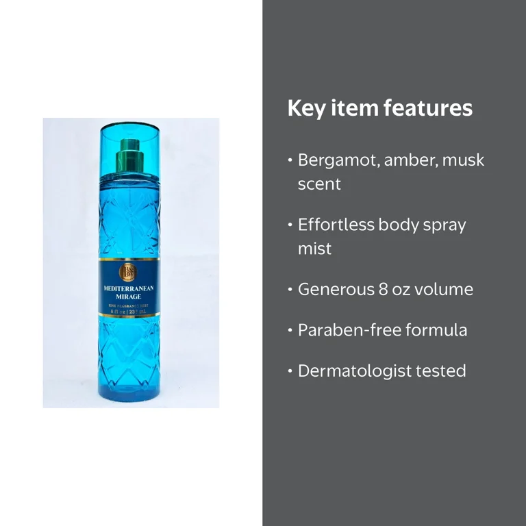 Bath & Body Works MEDITERRANEAN MIRAGE Fragrance Mist Body Spray 8