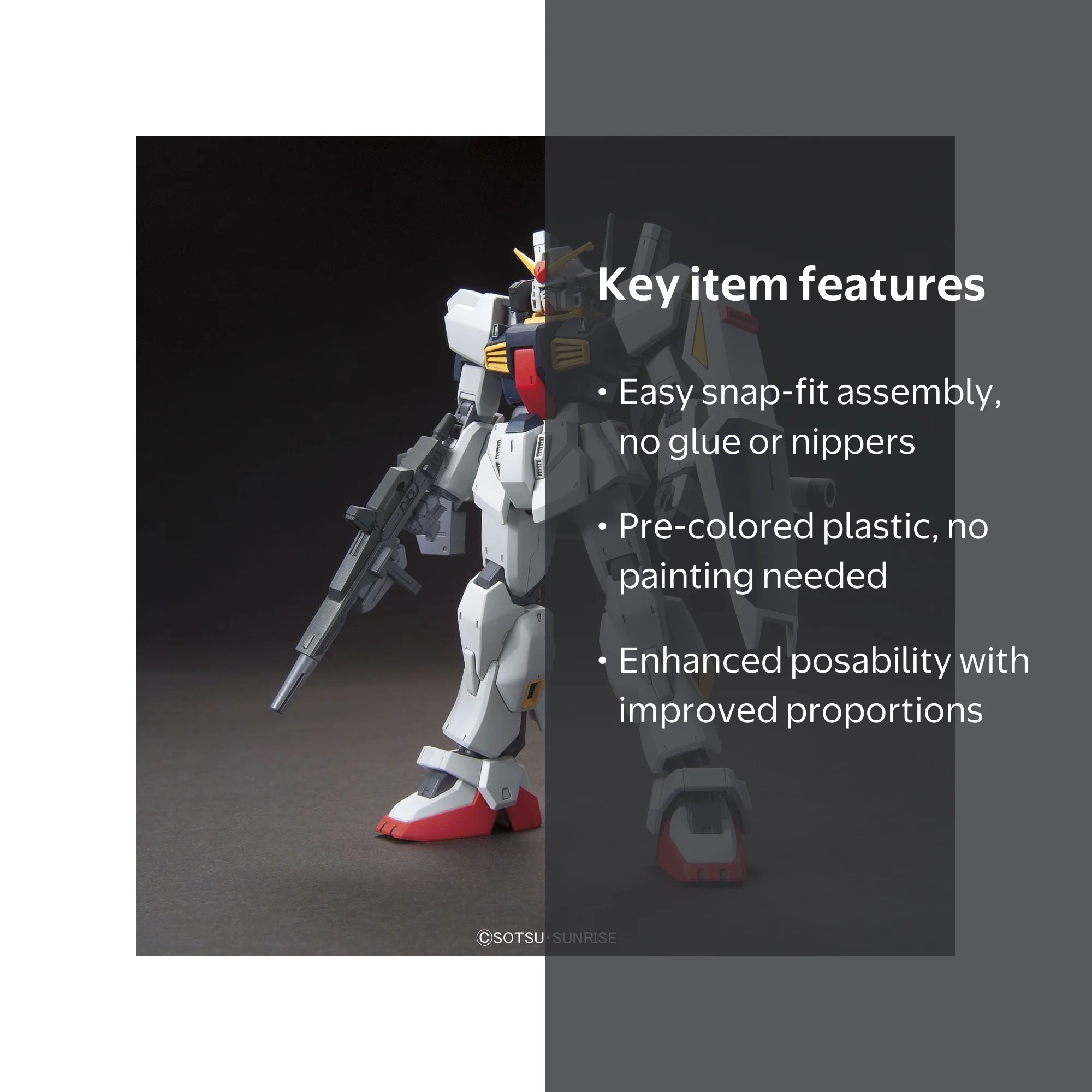 Bandai HG Collectible RX-178 Gundam MK-II Prototype Mobile Suit