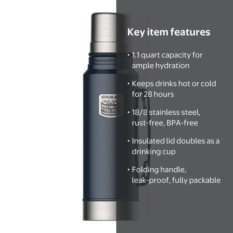 Aladdin Stanley 1.1qt Vac Btl Badged Nvy - Walmart.com