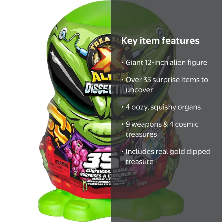 Treasure X Mega Alien Dissection Playset includes 35+ surprises