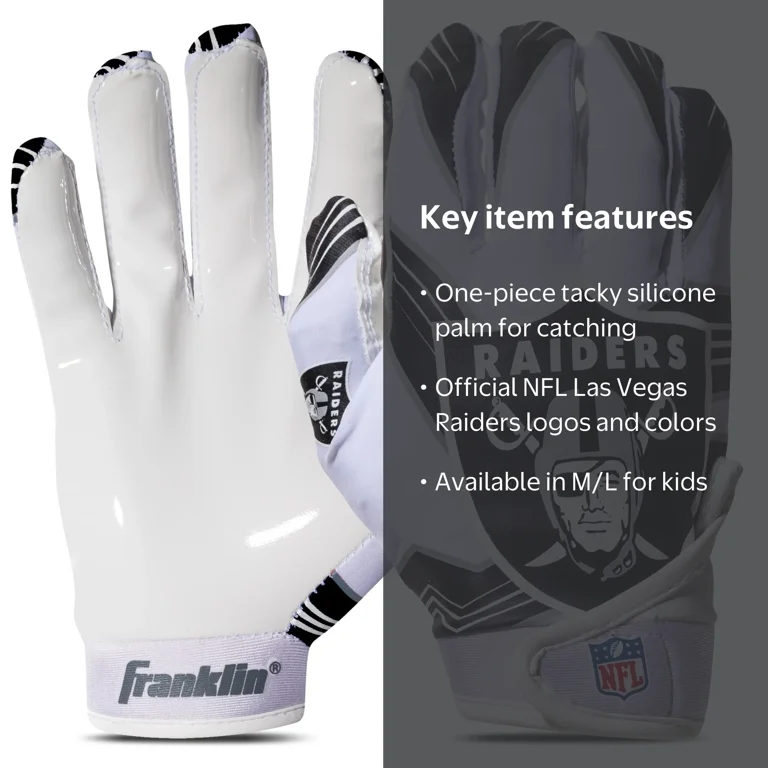 Franklin Sports Raiders Youth NFL Receiver Gloves - Walmart.com