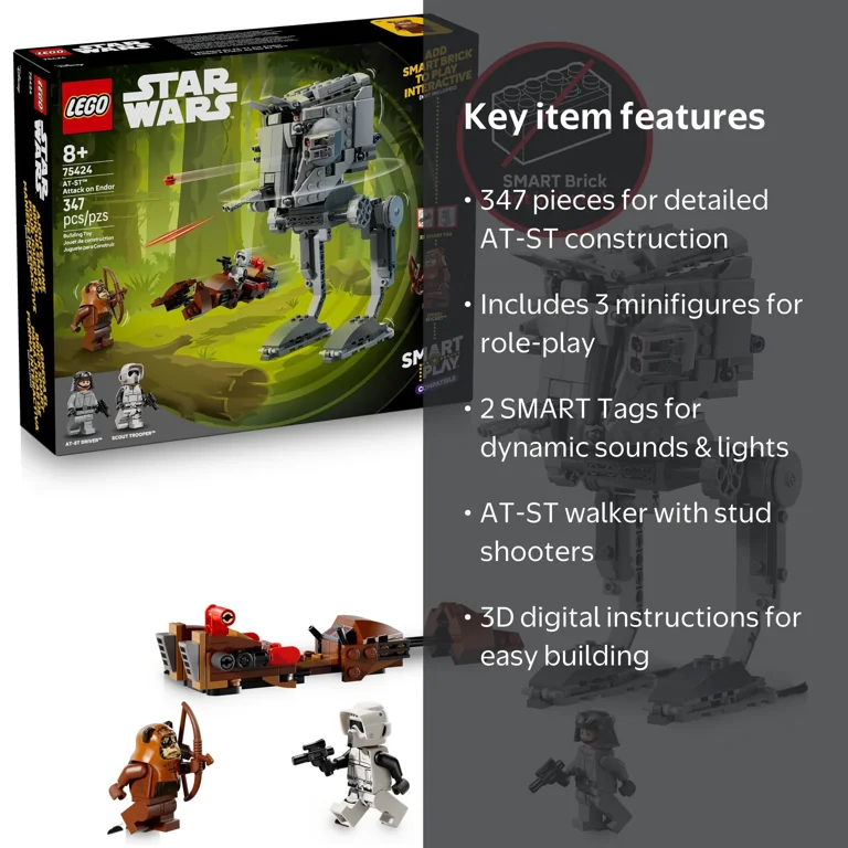 きなこページ LEGO Star Wars AT-ST Attack on Endor Toy Set, 75424, with 3