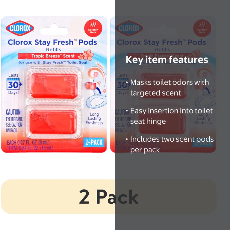 pH care Cooling Comfort 250mL 2本セット 2 pack) Clorox Stay Fresh Pods Toilet Seat Refills 2-Pack, Tropic