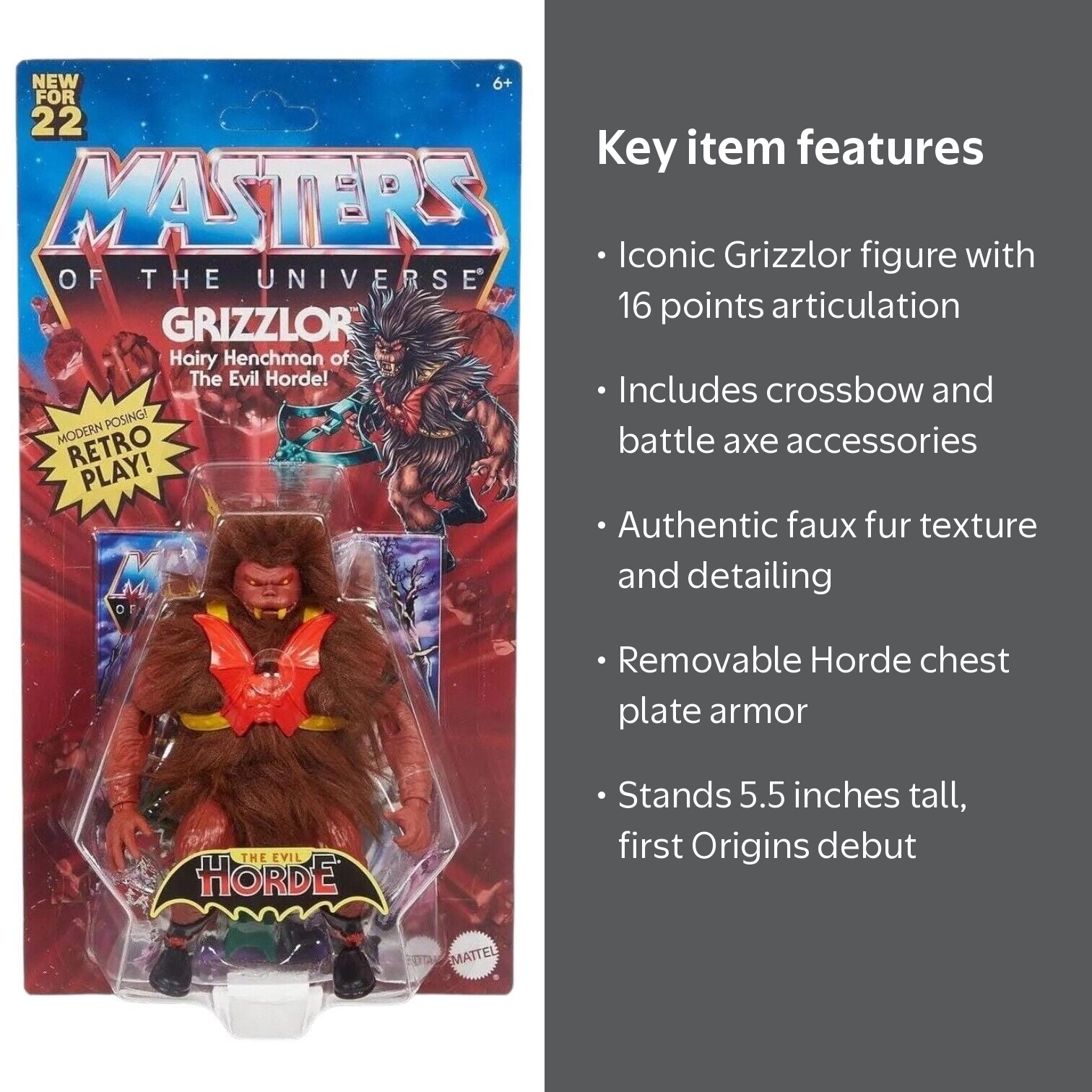Masters of the Universe Origins Grizzlor Savage Man-Beast Figure