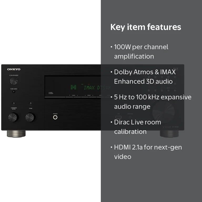 Onkyo TX-RZ30 9.2-Channel AV Receiver with Dolby Atmos - Walmart.com
