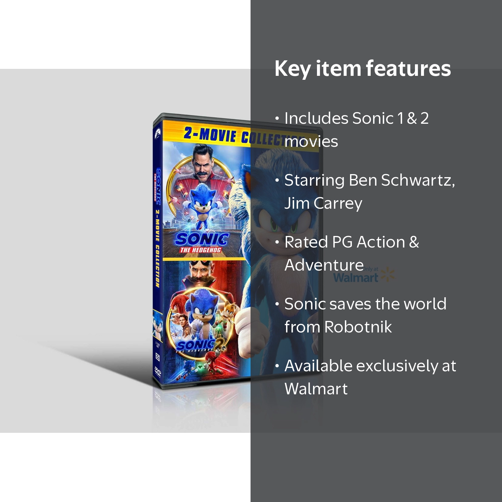 Walmart Exclusive: Sonic the Hedgehog 2-Movie Collection (Sonic 1